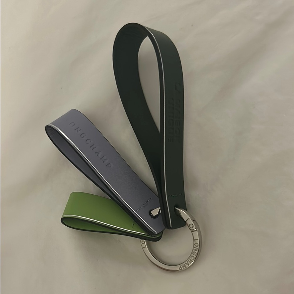 Longchamp Stylish Multicolor Leather Keychain